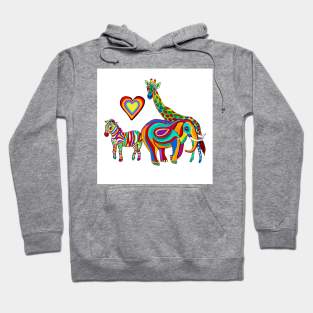 Rainbow Savanna (white) Hoodie